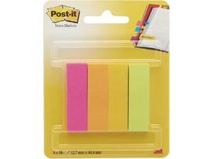 Σελιδοδείκτες Post-It 3Μ 670/4C Poptimastic 1/2" 4 χρώματα x 50φ